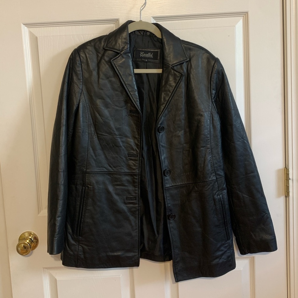 Excelled Black Leather Jacket